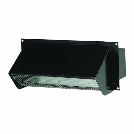ALMO Black 24-Gauge Steel Wall Cap for 3.25in x 10in Duct Vent Hood - Wall Mountable 639
